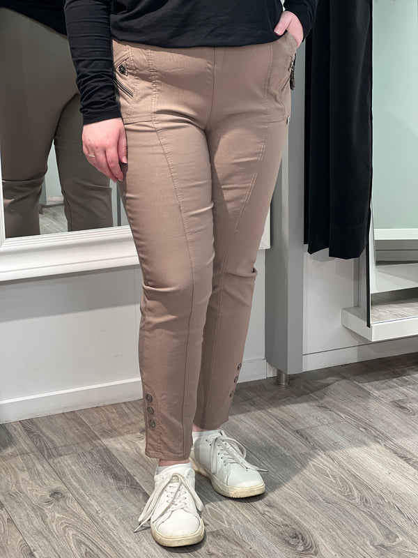 Bukse Cherry Berry Flosset Beige